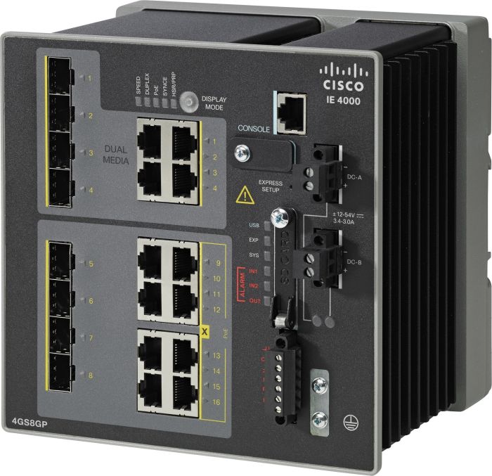 Коммутатор Cisco IE-4000-4GS8GP4G-E